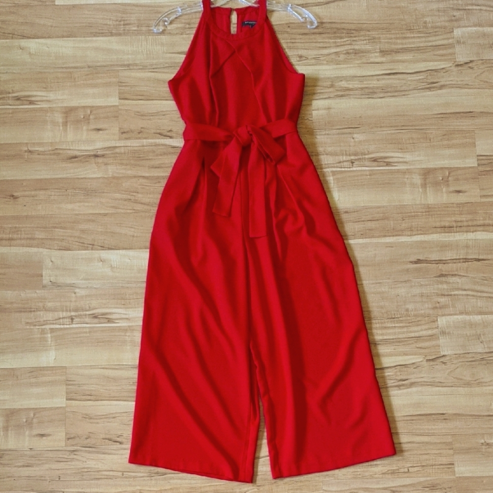 Banana Republic Vibrant Red Halter Jumpsuit
